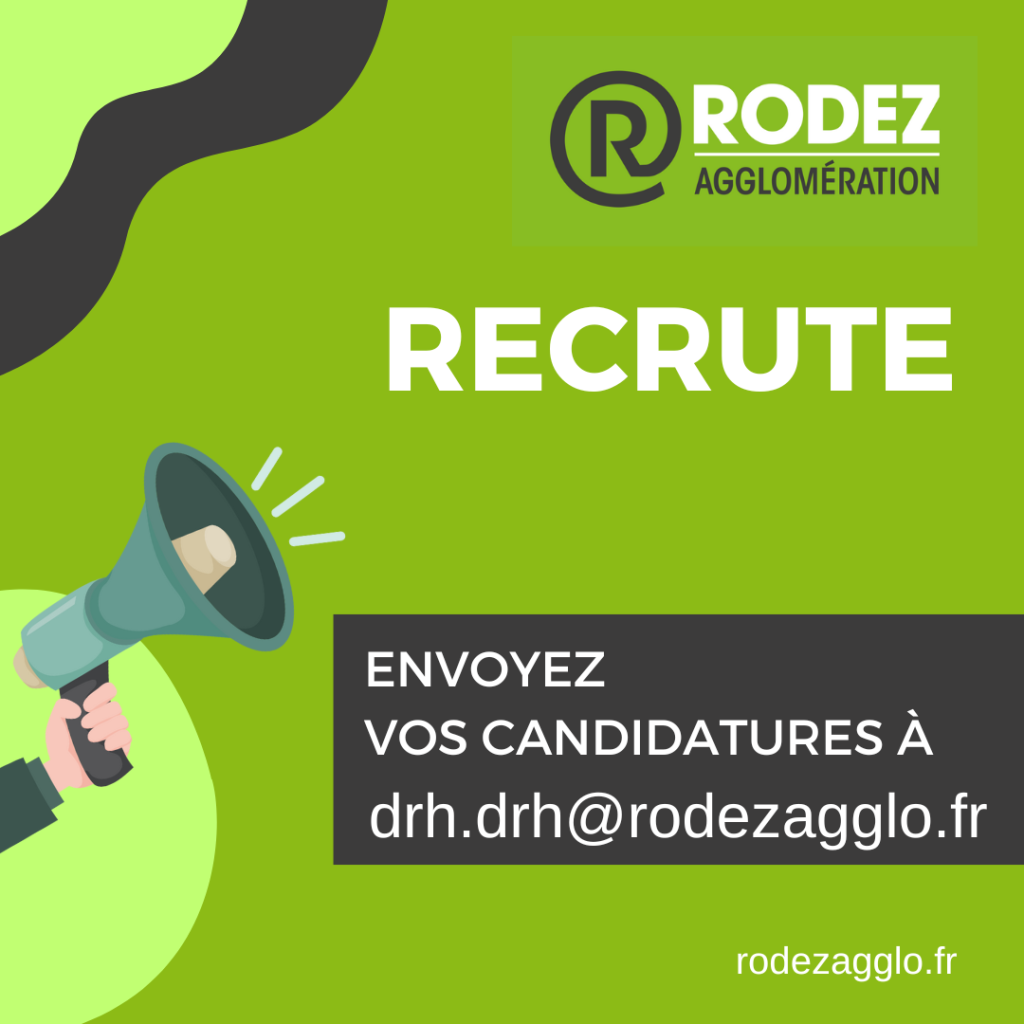 visuel "Rodez agglomération recrute"