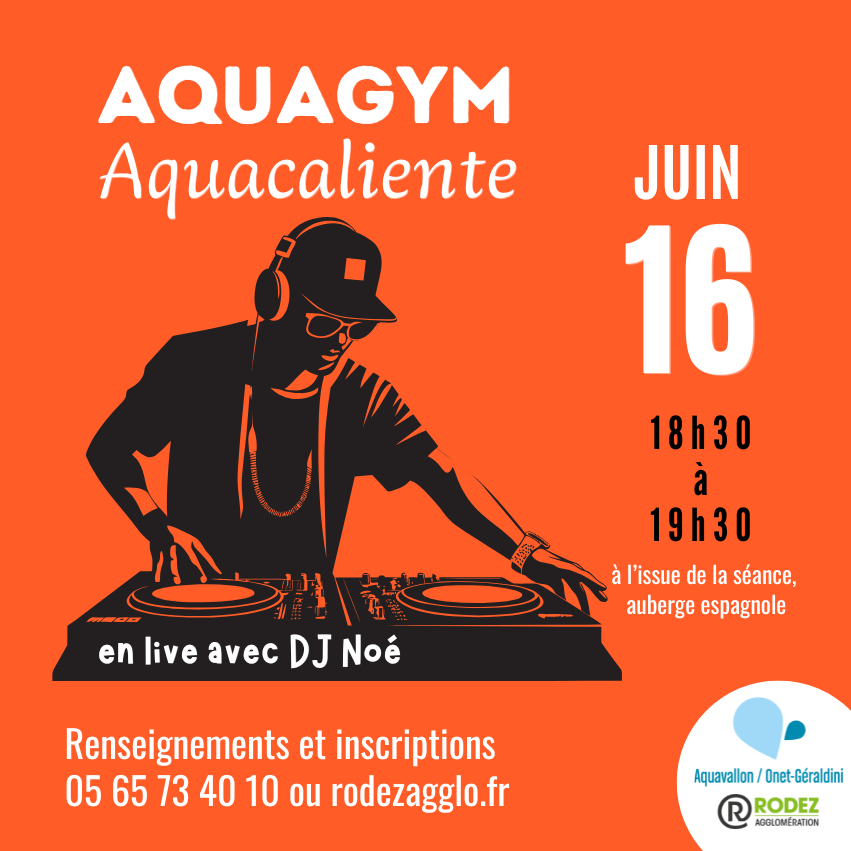 Aquagym animé par un DJ le 16 juin
