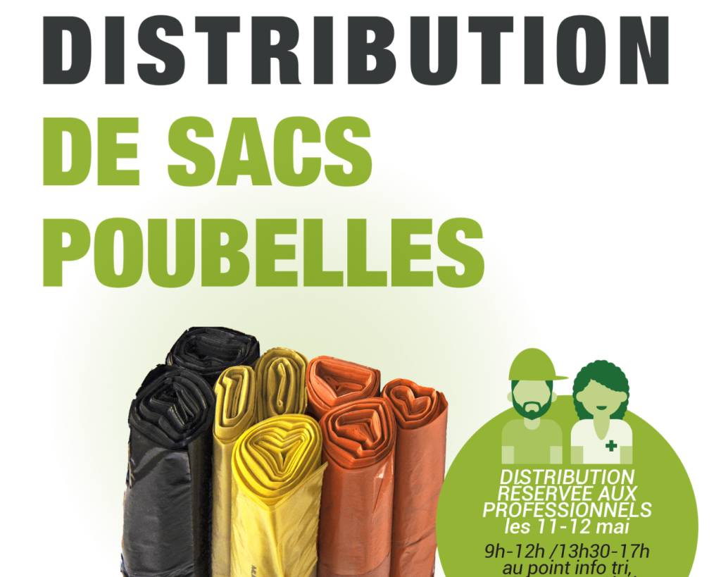 visuel de distribution des sacs poubelle